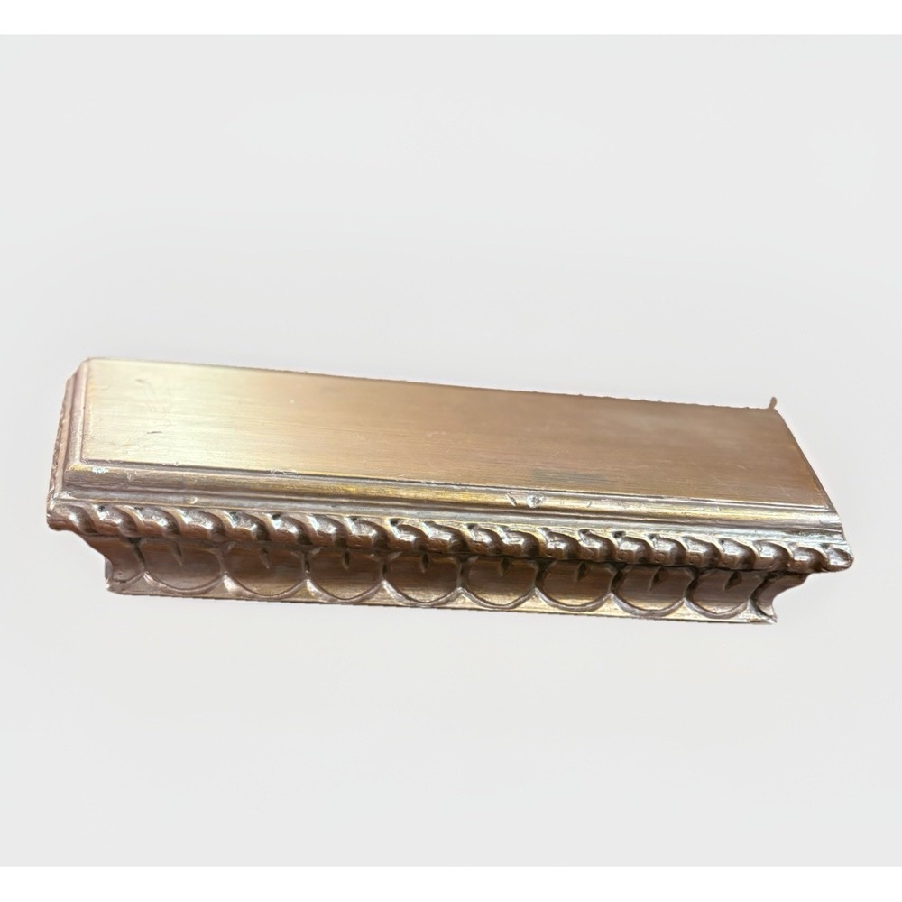 Vintage Wood Display Stand 24" Base Plant Stand Shelf Rose Gold Wooden